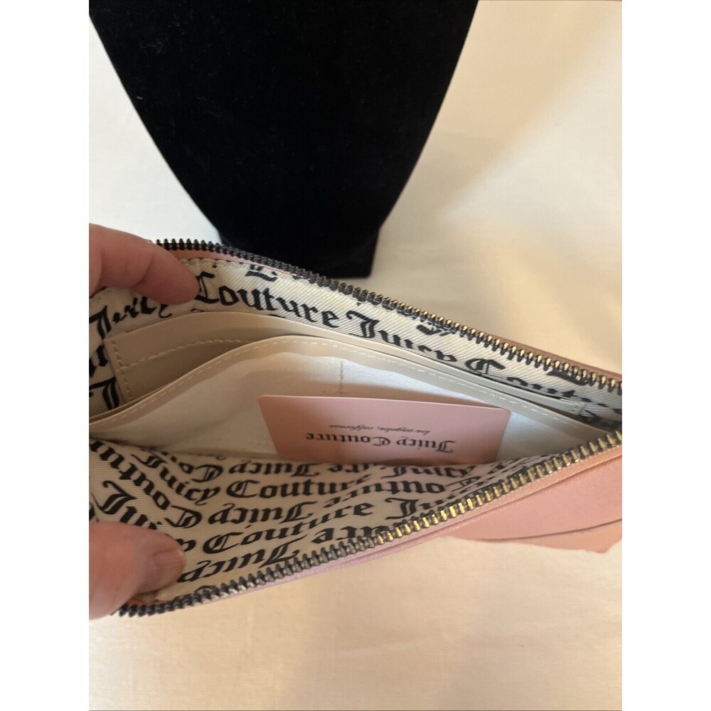 Juicy Couture Taffy Crown Fits Wristlet Pink with Gold Tone Accents NWOT - Picture 5 of 10